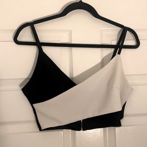 Black and white crop